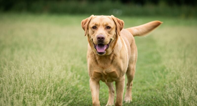 Cão com paralisia voltando a andar após tratamento com polilaminina