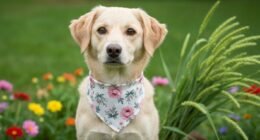 Cão feliz com coleira comum, simbolizando proibição de coleiras de choque.