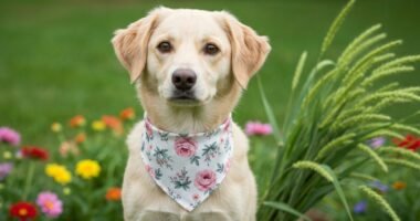 Cão feliz com coleira comum, simbolizando proibição de coleiras de choque.